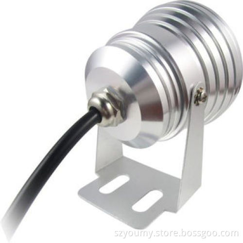 10W 12V underwater Cool white IP68 fountain pool Lamp, silver or black cover body